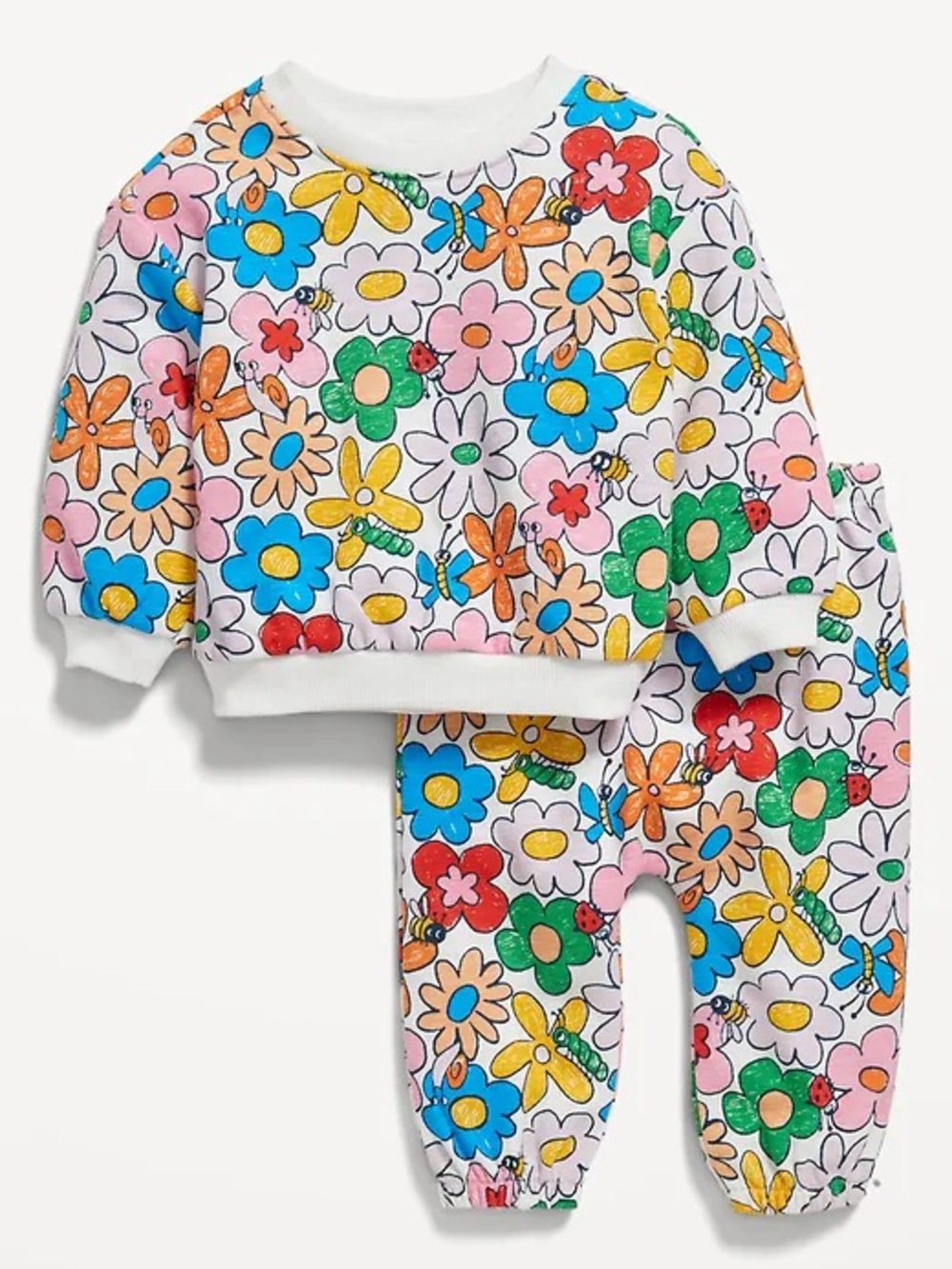 Old navy floral sweatshirt and jogger set